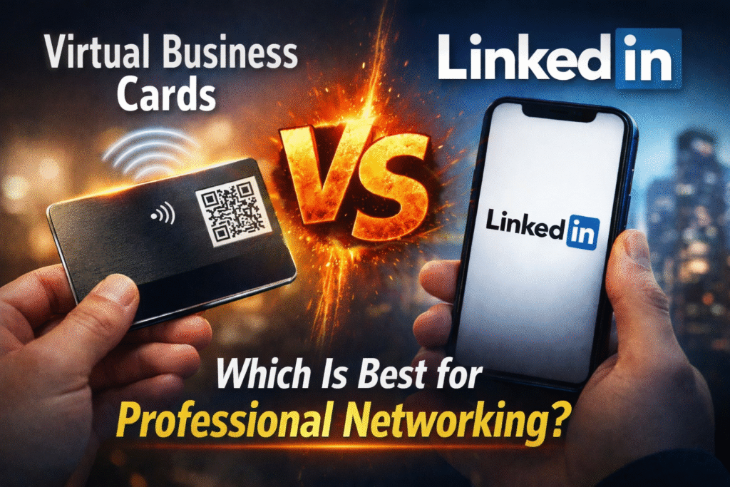 Virtual Business Cards vs LinkedIn: What’s the Difference?